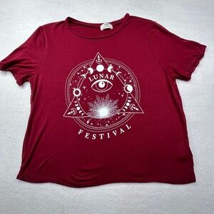 Revive brand "Lunar Festival" Moon Pyramid Occult Eye T-shirt Medium to Large